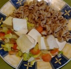 Celozrnné těstoviny se zeleninou a tofu